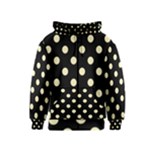 Polka Dots - Blond Yellow on Black Kid s Zipper Hoodie