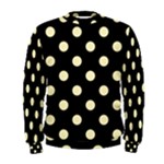 Polka Dots - Blond Yellow on Black Men s Sweatshirt