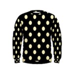 Polka Dots - Blond Yellow on Black Kid s Sweatshirt