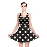 Polka Dots - Blond Yellow on Black Reversible Skater Dress