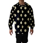 Polka Dots - Blond Yellow on Black Hooded Wind Breaker (Kids)