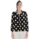 Polka Dots - Blond Yellow on Black Wind Breaker (Women)