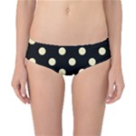 Polka Dots - Blond Yellow on Black Classic Bikini Bottoms