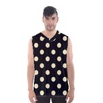 Polka Dots - Blond Yellow on Black Men s Basketball Tank Top