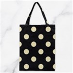 Polka Dots - Blond Yellow on Black Classic Tote Bag