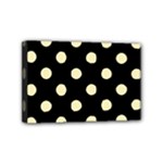 Polka Dots - Blond Yellow on Black Mini Canvas 6  x 4  (Stretched)