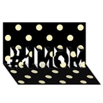 Polka Dots - Blond Yellow on Black #1 MOM 3D Greeting Cards (8x4)