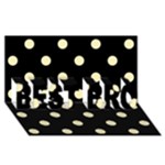 Polka Dots - Blond Yellow on Black BEST BRO 3D Greeting Card (8x4)