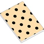 Polka Dots - Black on Navajo White Yellow Large Memo Pads