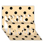 Polka Dots - Black on Navajo White Yellow You Rock 3D Greeting Card (7x5)