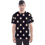 Polka Dots - Navajo White Yellow on Black Men s Sport Mesh Tee