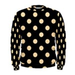 Polka Dots - Navajo White Yellow on Black Men s Sweatshirt