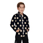 Polka Dots - Navajo White Yellow on Black Wind Breaker (Kids)