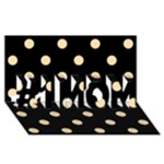 Polka Dots - Navajo White Yellow on Black #1 MOM 3D Greeting Cards (8x4)