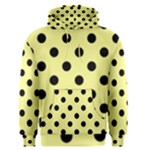 Polka Dots - Black on Pastel Yellow Men s Pullover Hoodie