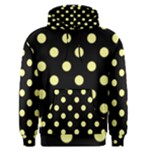 Polka Dots - Pastel Yellow on Black Men s Pullover Hoodie