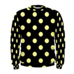 Polka Dots - Pastel Yellow on Black Men s Sweatshirt