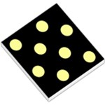 Polka Dots - Pastel Yellow on Black Small Memo Pads