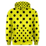 Polka Dots - Black on Yellow Men s Zipper Hoodie