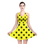 Polka Dots - Black on Yellow Reversible Skater Dress
