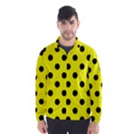 Polka Dots - Black on Yellow Wind Breaker (Men)
