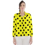 Polka Dots - Black on Yellow Wind Breaker (Women)