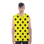 Polka Dots - Black on Yellow Men s Basketball Tank Top