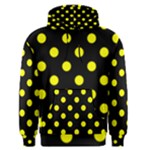 Polka Dots - Yellow on Black Men s Pullover Hoodie