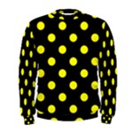 Polka Dots - Yellow on Black Men s Sweatshirt