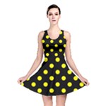 Polka Dots - Yellow on Black Reversible Skater Dress