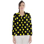 Polka Dots - Yellow on Black Wind Breaker (Women)