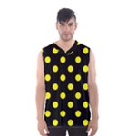 Polka Dots - Yellow on Black Men s Basketball Tank Top