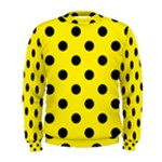 Polka Dots - Black on Canary Yellow Men s Sweatshirt