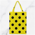 Polka Dots - Black on Canary Yellow Classic Tote Bag