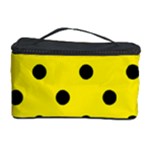 Polka Dots - Black on Canary Yellow Cosmetic Storage Case
