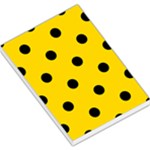 Polka Dots - Black on Gold Yellow Large Memo Pads