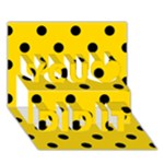 Polka Dots - Black on Gold Yellow You Did It 3D Greeting Card (7x5)