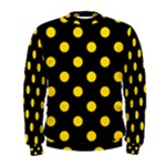 Polka Dots - Gold Yellow on Black Men s Sweatshirt