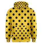 Polka Dots - Black on Banana Yellow Men s Zipper Hoodie
