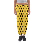 Polka Dots - Black on Banana Yellow Women s Jogger Sweatpants