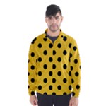 Polka Dots - Black on Banana Yellow Wind Breaker (Men)