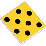 Polka Dots - Black on Banana Yellow Small Memo Pads