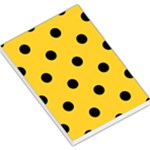 Polka Dots - Black on Banana Yellow Large Memo Pads
