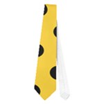 Polka Dots - Black on Banana Yellow Necktie (One Side)