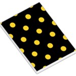 Polka Dots - Banana Yellow on Black Large Memo Pads