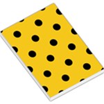 Polka Dots - Black on Deep Lemon Yellow Large Memo Pads