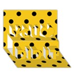 Polka Dots - Black on Deep Lemon Yellow You Did It 3D Greeting Card (7x5)