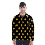 Polka Dots - Deep Lemon Yellow on Black Wind Breaker (Men)