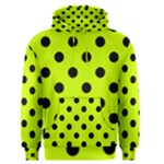 Polka Dots - Black on Fluorescent Yellow Men s Pullover Hoodie