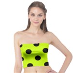 Polka Dots - Black on Fluorescent Yellow Tube Top